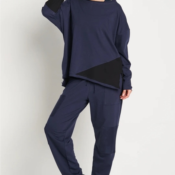 Planet By Lauren G FrenchTerry Patch Pants - Picture 1 of 12